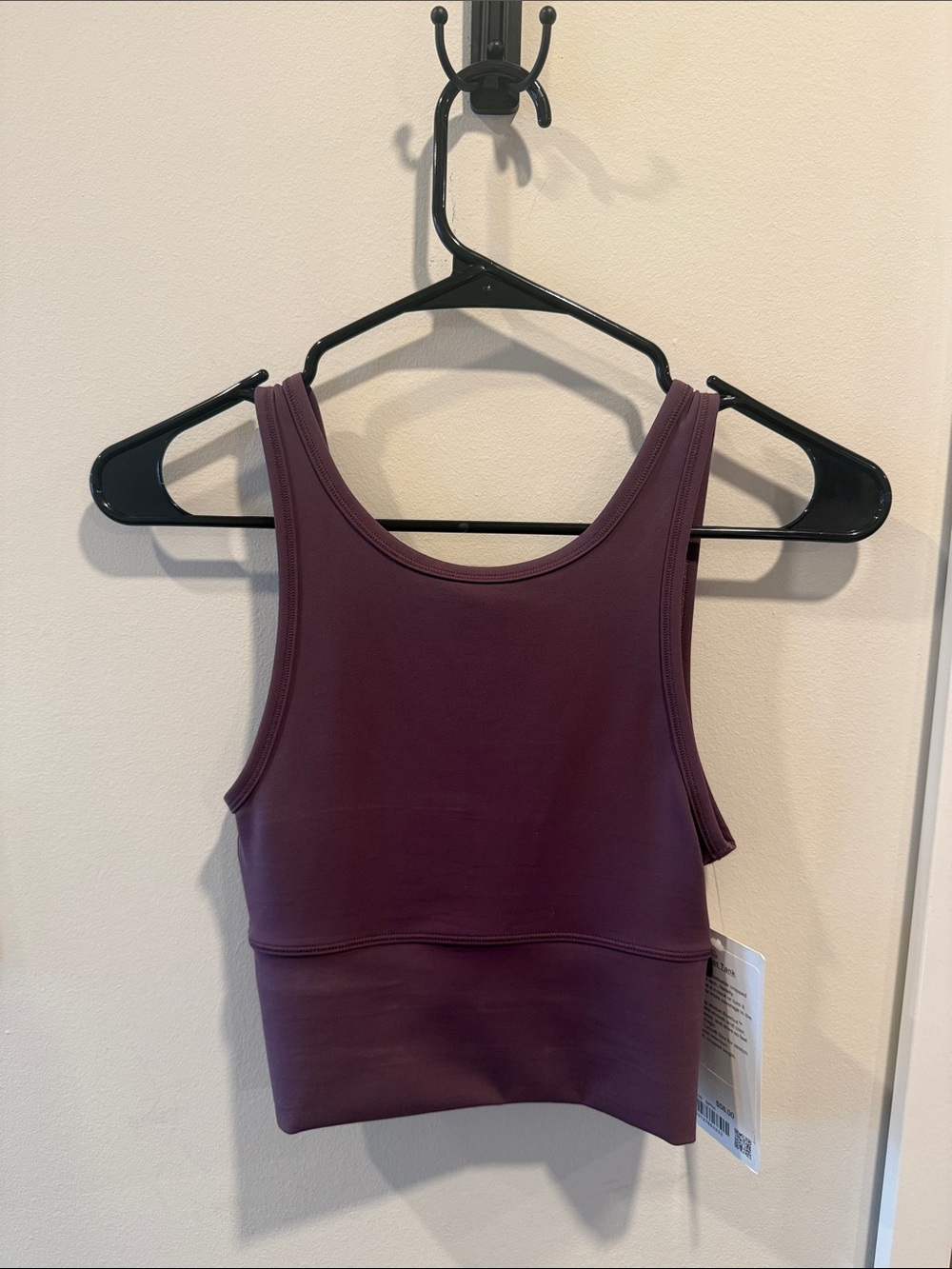 NWT Lululemon Power Pivot Tank Top Cropped Plum Purple Size 2